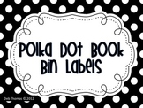 Polka Dot Book Bin Labels (Editable File Included)