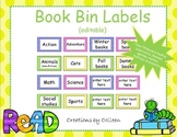 Book Bin Labels in Polka Dots {editable}