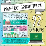 Polka Dot Bright Themed Google Classroom Banners/Headers A