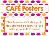 Polka Dot CAFE Menu Posters