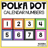 Polka Dot Calendar Number Cards