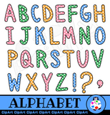 Polka Dot Capital Letter Alphabet Clip Art
