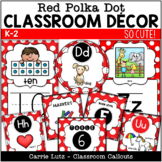 Classroom Décor: Alphabet Cards & More – Polka Dot Themed