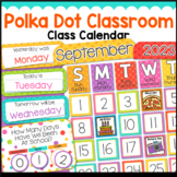 Polka Dot Classroom Decor Calendar