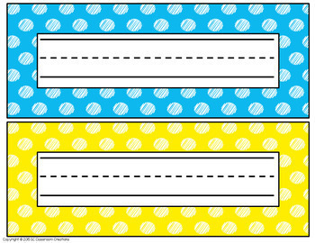 Polka Dot Classroom Labels and Signs (Scribble Dot)-Classroom Decor