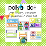Polka Dot EDITABLE Classroom Organization and Decor Pack