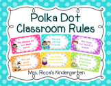 Polka Dot Classroom Rules (Editable)