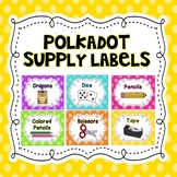 Polka Dot Classroom Supply Labels