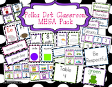 Polka Dot Theme Classroom Decor (editable)