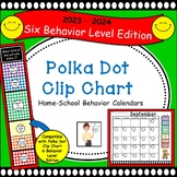 Polka Dot Clip Chart Home-School Behavior Calendars 2023 -