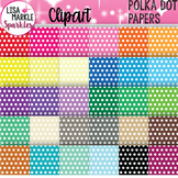 Polka Dot Digital Paper Background Clipart