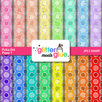 Polka Dot Digital Paper Clipart: 16 Rainbow Backgrounds Clip Art ...