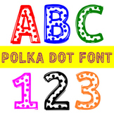 Polka Dot Doodle Cute KG Dotted Fonts For Signs, Boards & 