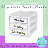 Polka Dot Drawer Labels | Sterilite 3 Drawers | Days of the Week