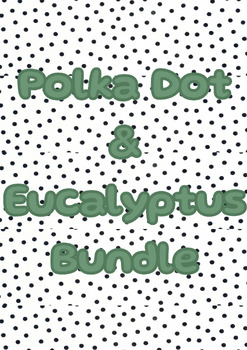 Preview of Polka Dot & Eucalyptus Decor BUNDLE