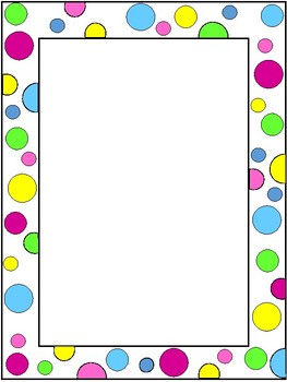 Polka Dot Frames Cadre petits pois by Monique Ferlatte Paiement | TpT