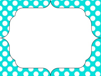 Polka Dot Frames Shades of Blue by Mercedes Hutchens | TpT