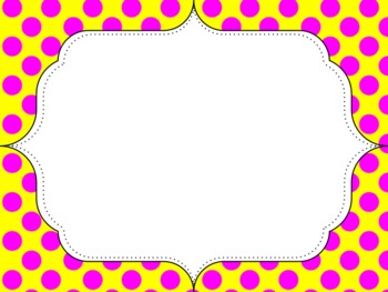 Polka Dot Frames Shades of Yellow by Mercedes Hutchens | TpT
