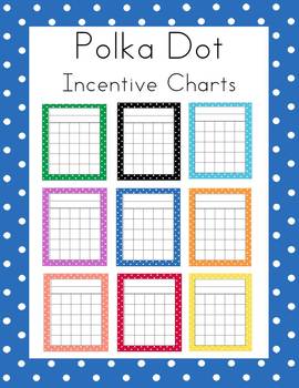 Preview of Polka Dot Incentive Charts FREE