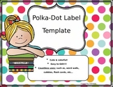 Polka-Dot Label Template
