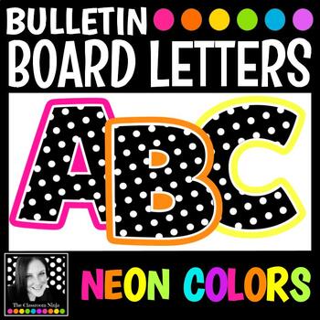 Bulletin Board Letters - Big Bright Polka Dot Letters