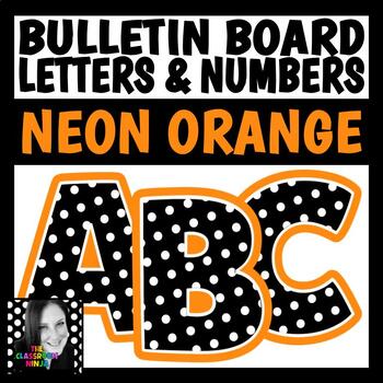 ORANGE NEON Bulletin Board Letters, 4inch Neon Circles