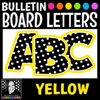 Varsity Bulletin Board Letters, Yellow