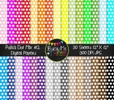 Polka Dot Mix Set 2 Digital Papers | Rainbow | Commercial 
