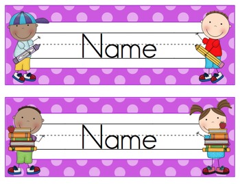 Polka Dot Name Plates (Editable) by Mrs. Ricca's Kindergarten | TpT