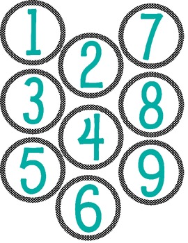 polka dot number labels by valerie king inspired tpt