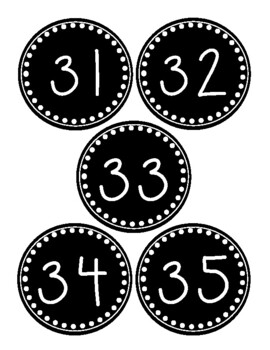 polka dot numbers labels 1 30 teaching resources tpt