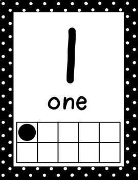 polka dot number posters flash cards 0 20 by teacher gone digital