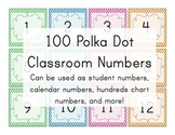 Polka Dot Number Squares! Student numbers, calendar number