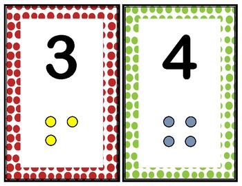Polka Dot Numbers 1-20 Wall Cards by Gina Boulanger | TpT