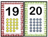 Polka Dot Numbers 1-20 Wall Cards