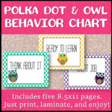 Polka Dot OWL Behavior Chart [just print & clip!]