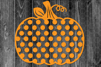 Download Polka Dot Pumpkin Monogram Silhouette Svg By V Design Art Tpt