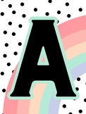 Polka Dot Rainbow Alphabet Posters