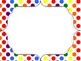 Polka Dot Rainbow Dot Frames Freebie by Mercedes Hutchens | TpT
