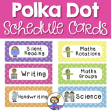 Polka Dot Schedule Cards - A visual daily timetable