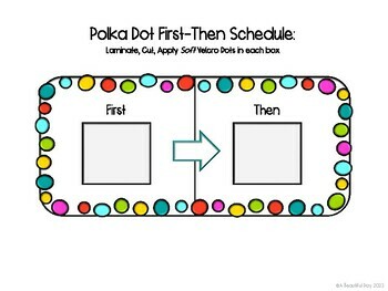 Polka Dot Schedules: first-then schedules, token boards ...