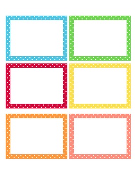 Polka Dot School Supply Labels by Kindergarten Kreative | TPT