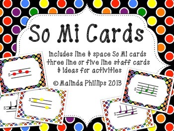 Preview of Polka Dot Solfege PDF: So Mi Cards and Activities