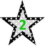 Polka Dot Star Number Signs- Multiple uses!!!