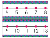 Polka Dot Themed Number Line 1-120