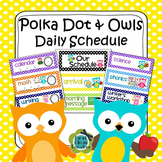 Polka Dot and Owls Class Schedule - Editable (2 options included)