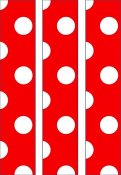 red and black polka dot border