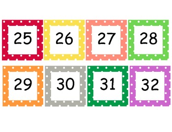 polka dot numbers cards 1 100 by sara cooper teachers pay teachers