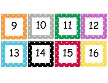 polka dot numbers cards 1 100 by sara cooper teachers pay teachers