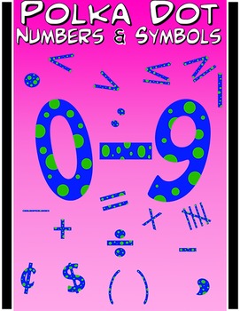 Preview of Math Numbers Clipart - Polka Dots